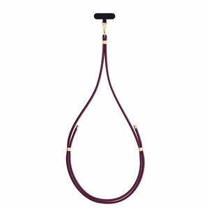 3mk EasyClip Elite puhelimen kaulahihna, Mulberry (kultaiset osat)