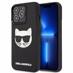 Karl Lagerfeld 3D kumi Choupette kotelo iPhone 13 Pro / iPhone 13 - musta