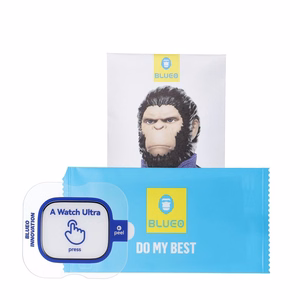 5D Mr. Monkey Glass Apple Watch Ultra / Ultra 2 / Ultra 3:lle musta Anti-Static Strong HD