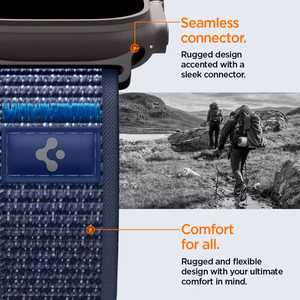 SPIGEN ATHLEX AIR 2 Apple Watch 8 / 9 / 10 / 11 / SE / Ultra (44 / 45 / 46 / 49 MM) Active tummansininen