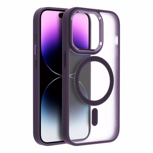 Case for Samsung S25 PLUS Matte Mag Cover compatible with MagSafe purple