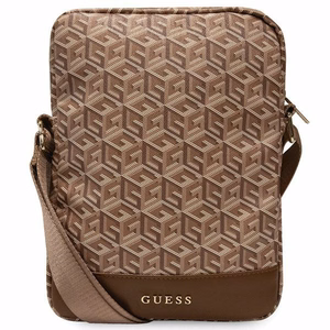 Guess laukku GUTB10HGCFSEW 10" ruskea GCube Stripe tablettilaukku