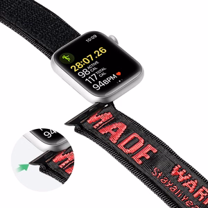 Dux Ducis hihna (ulkoiluversio) Apple Watch Ultra hihna, SE, 9, 8, 7, 6, 5, 4, 3, 2, 1 (49, 45, 44, 42 mm) Nylon rannekoru musta ja punainen