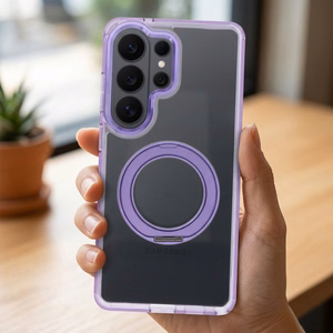 Frame Circle Stand case for Samsung Galaxy A37, MagSafe-compatible – purple