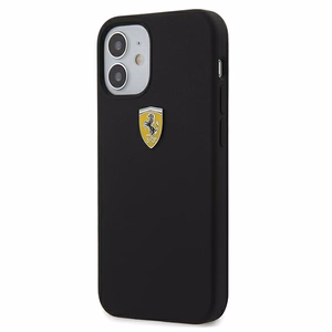 Ferrari FESSIHCP12SBK iPhone 12 mini 5.4" black/black hardcase On Track Silicone