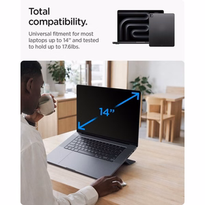 Spigen SlimFold LD201-S6 -kannettavan tietokoneen teline, harmaa