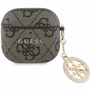 Guess 4G Strass Charm kotelo AirPods 4 - ruskea