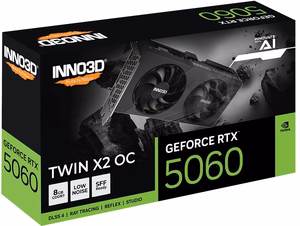 INNO3D RTX 5060 Twin X2 OC 8GB -näytönohjain