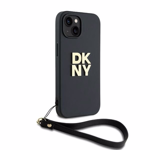 DKNY Wrist Strap Stock Logo Suojakuori iPhone 14 / 15 / 13:lle - Musta
