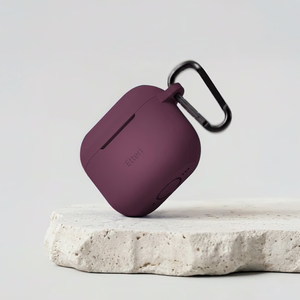 Etteri silikonikotelo AirPods 4 -kuulokkeille, tumma kirsikanpunainen