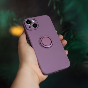 Puhelimen suojakuori sormipidikkeellä iPhone 15 Pro 6,1' vaaleanvioletti