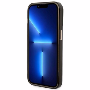 Guess GUHMP14LHTCMK iPhone 14 Pro 6.1" musta/musta kova kotelo kultainen ääriviivat läpikuultava MagSafe