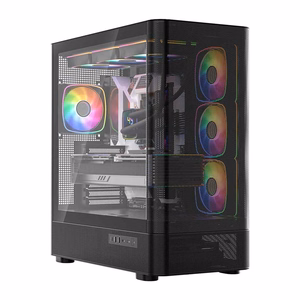 MODECOM Volcano AQ300 ARGB -miditornikotelo, musta