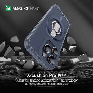 Amazing Thing Titan Pro Mag Ring Grip Case 10FT IP156.1PTRBU for Iphone 15 Pro navy