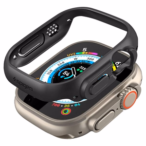Spigen Thin Fit Suojakuori Apple Watch Ultra (49mm):lle - musta