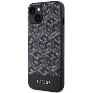 Guess GUHMP14SHGCFSEK iPhone 14 6.1 musta/musta suojakuori GCube Stripes MagSafe