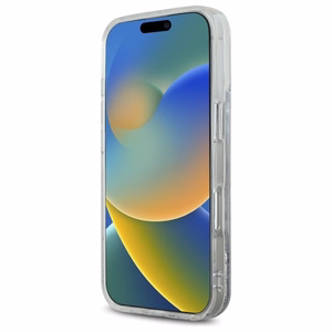 Karl Lagerfeld Suojakuori iPhone 16 Pro 6.3 KLHMP16LLGKISGH Läpinäkyvä Kova Liquid Glitter Karl Head MagSafe