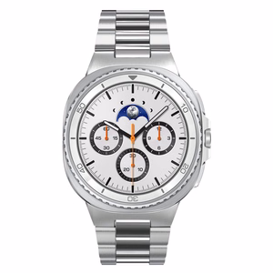 Spigen Modern Fit -hihna Galaxy Watch 8 / Classic (40 / 44 / 46mm) hopeinen