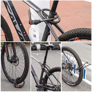 Rockbros RKS507-1BK polkupyörän lukko koodilla 1.8 m - musta