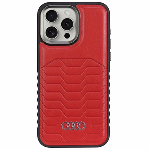 Audi Tekonahkainen Suojakuori MagSafella iPhone 14 Pro Maxille - punainen