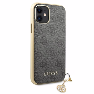 Guess GUHCN61GF4GGR iPhone 11 6.1" / Xr harmaa / harmaa kova kotelo 4G Charms kokoelma