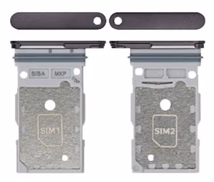 SIM-kortinpidike Samsung S921 S24/S926 S24 Plus Dual Onyx Black alkuperäinen (service pack)