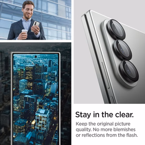 Spigen Optik Pro HD Glas.TR EZ Fit 2 kpl Kameransuoja Samsung Galaxy Z Fold 7:lle - Musta