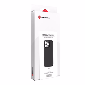 Case for iPhone 16 PRO MAX Forcell F-Protect Rubber Premium compatible with MagSafe black