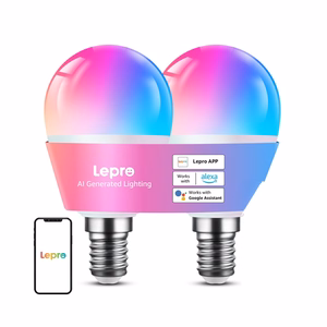 LEPRO BP1-2 E14 LED-lamppu Bluetoothilla ja Wi-Fillä, 470 lm, 2 kpl