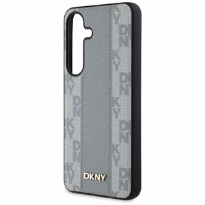 DKNY Nahkainen Checkered Pattern MagSafe Suojakuori Samsung Galaxy S25:lle - taupe