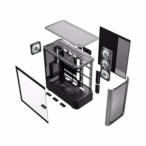 MODECOM Volcano AQ300 ARGB -miditornikotelo, musta