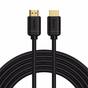 Baseus 2x HDMI 2.0 4K 60Hz kaapeli, 3D, HDR, 18Gbps, 5 m (musta)