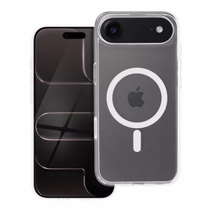 Suojakuori iPhone 17 AIR:lle Clear Mag Cover Elite (STR / NON-YELLOWING / CAMERA CONTROL BUTTON) yhteensopiva MagSafen kanssa läpinäkyvä