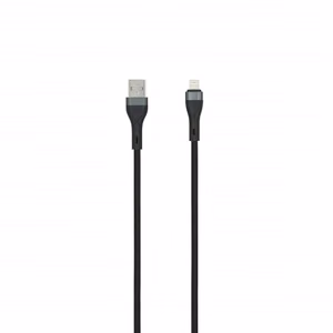 SEEK TOTI USB-A – Lightning, 2 m punottu kaapeli 2A (ei-MFI), musta