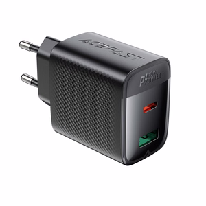 Acefast A106 GaN PD -seinälaturi, 45 W, USB-C, USB-A, musta