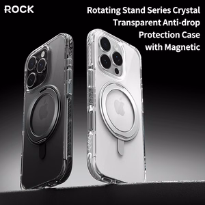 Rock Rotating Stand Crystal Series Magnetic for Iphone 16 black