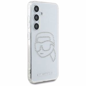 Karl Lagerfeld Rhinestones Karl Head Logo Suojakuori Samsung Galaxy S25 Läpinäkyvä