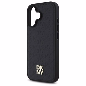 DKNY Repeat Pattern Stack Logo MagSafe Suojakuori iPhone 16:lle - musta