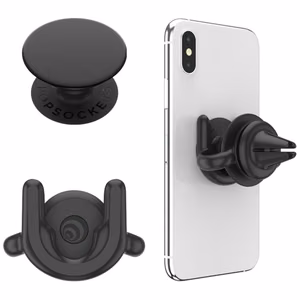 Popsockets Car Vent 2 + PopGrip pidike - musta