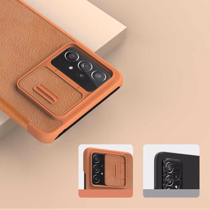 Nillkin Qin leather holster case for Samsung Galaxy A73 brown