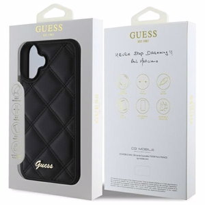 Guess New 4G Triangle Suojakuori iPhone 16:lle - musta