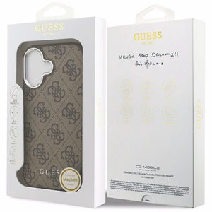 Guess 4G Classic Logo MagSafe Suojakuori iPhone 17:lle - Ruskea