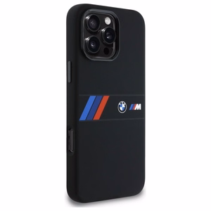 BMW Silikoninen Middle Stripe MagSafe suojakuori iPhone 16 Pro Max:lle - musta