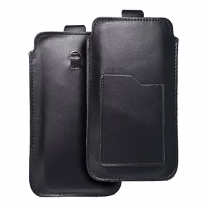 ROYAL - Nahkainen yleiskäyttöinen vyötaskku / musta - Koko 2XL+leveä - SAMSUNG A12 / NOTE 9 / XIAOMI REDMI NOTE 10 PRO