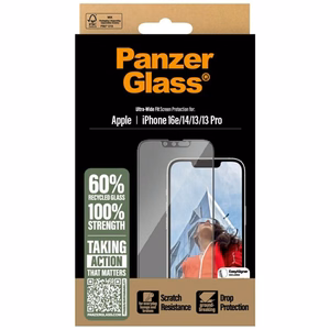PanzerGlass Ultra-Wide Fit karkaistu lasi iPhone 13 / 13 Pro / 14 / 16e - kirkas