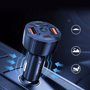 Wozinsky WLS-04 60W autolaturi, 2xUSB-C ja 2xUSB-A, musta