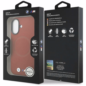BMW M FW Metal Logo MagSafe Suojakuori iPhone 17:lle - punainen