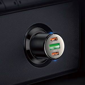 Autolaturi Hoco NZ6 PD45W 2xUSB-C/1xUSB-A musta