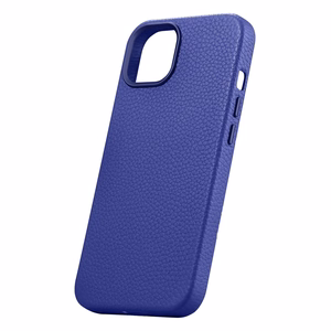 iCarer Litchi Premium Nahkakotelo iPhone 14 Plus Magneettinen nahkakotelo MagSafe tumman sininen (WMI14220711-DB)