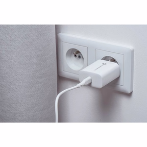 Puhelinlaturi Forcell F-Energy USB C QC4.0 PD 3A 25W + kaapeli USB C - USB C TFK-TC-25WPD valkoinen